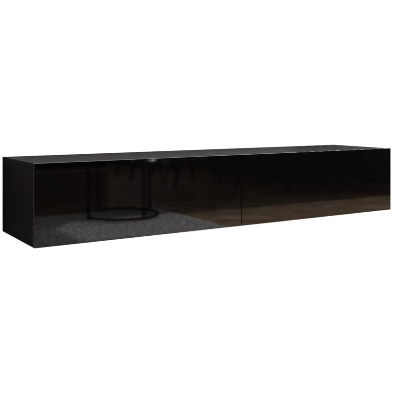 foto del prodotto mobile porta tv venenou 123, nero nero lucido, il numero di porte 0, numero di cassetti 0, 180x30x40cm