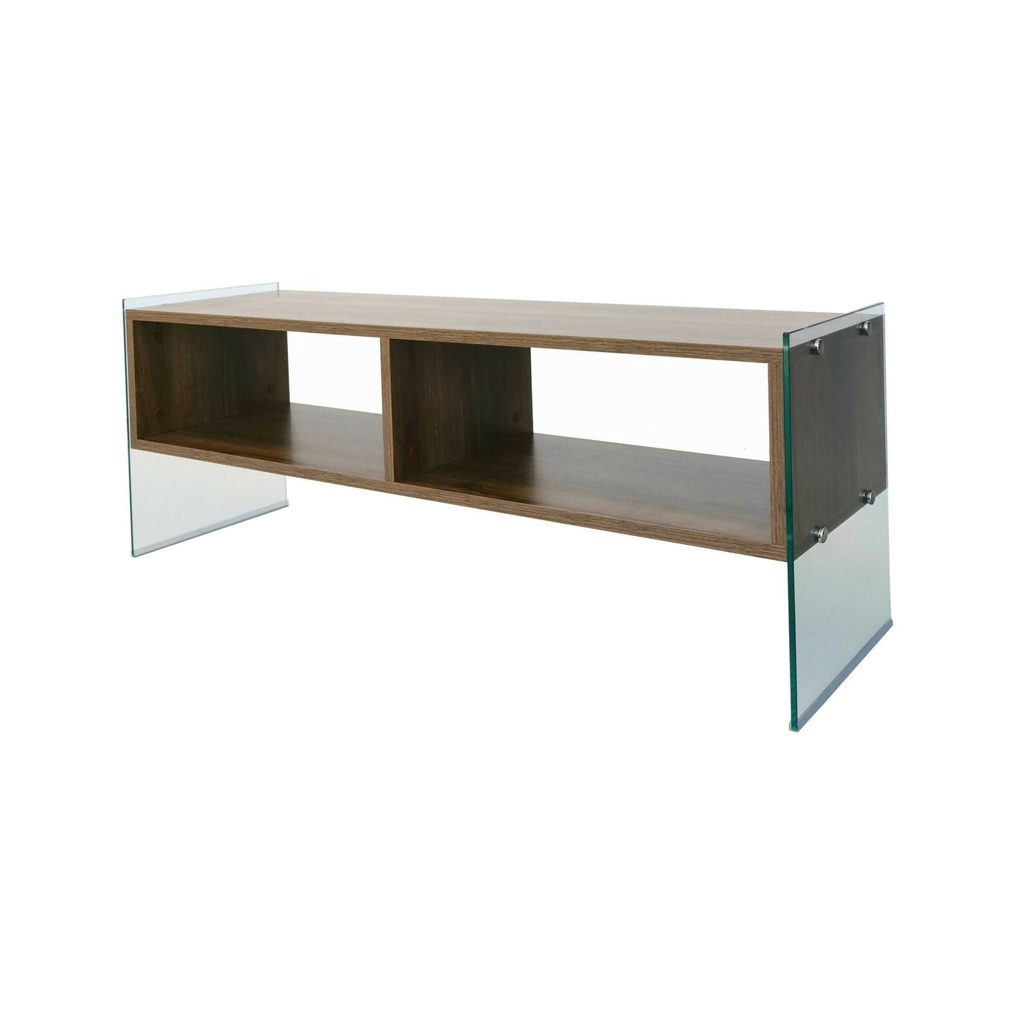 foto del prodotto mobile porta tv winifred, credenza da soggiorno, armadio basso per tv, base parete attrezzata, 120x35h45 cm, noce