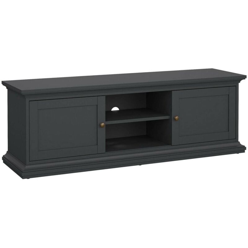 foto del prodotto mobile porta tv ziba, credenza da soggiorno, armadio basso per tv, base parete attrezzata, 149x42 h51 cm, grigio