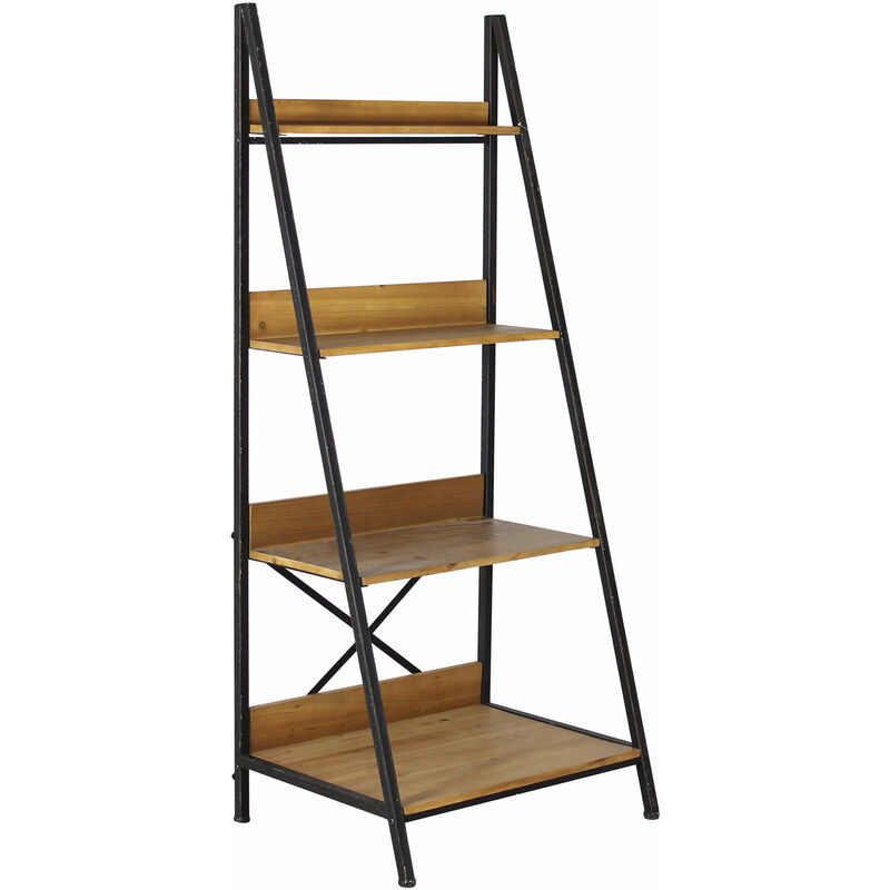 foto del prodotto mobile scaffale da interno in nobilitato bilaminato e metallo a 4 ripiani linea classic step