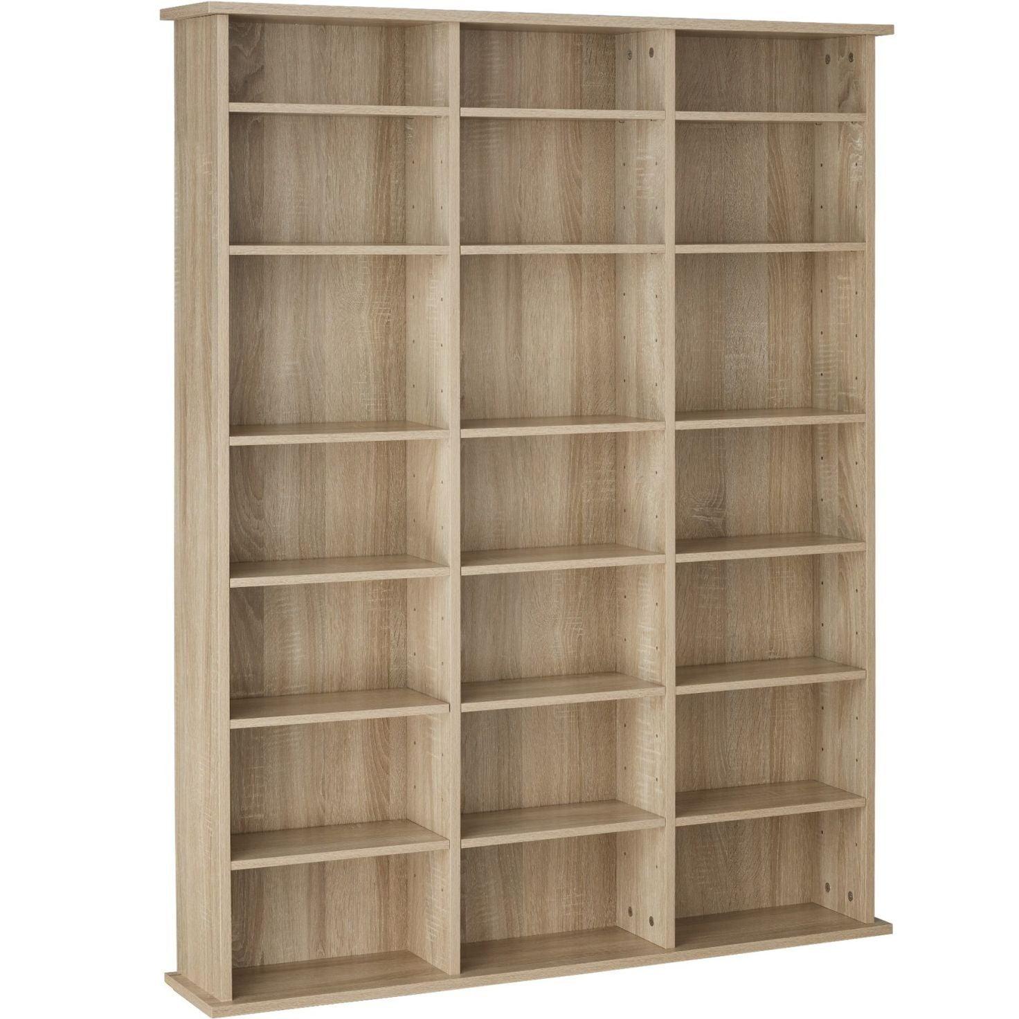 foto del prodotto mobile scaffale libreria porta cd/dvd 136,5 cm marrone 08 0000232