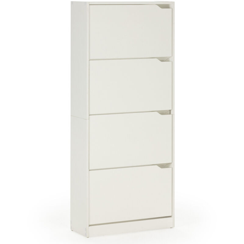 foto del prodotto mobile scarpiera angel 4 ante colore bianco, per 24 paia