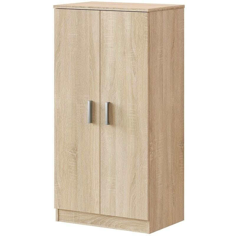 foto del prodotto mobile scarpiera h 108 rovere canadese in legno con 2 ante e 6 ripiani