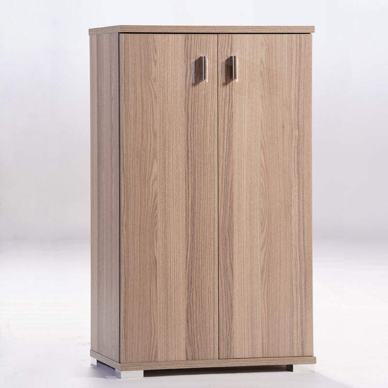 foto del prodotto mobile scarpiera in legno a due ante 53x91h cm larice grigio