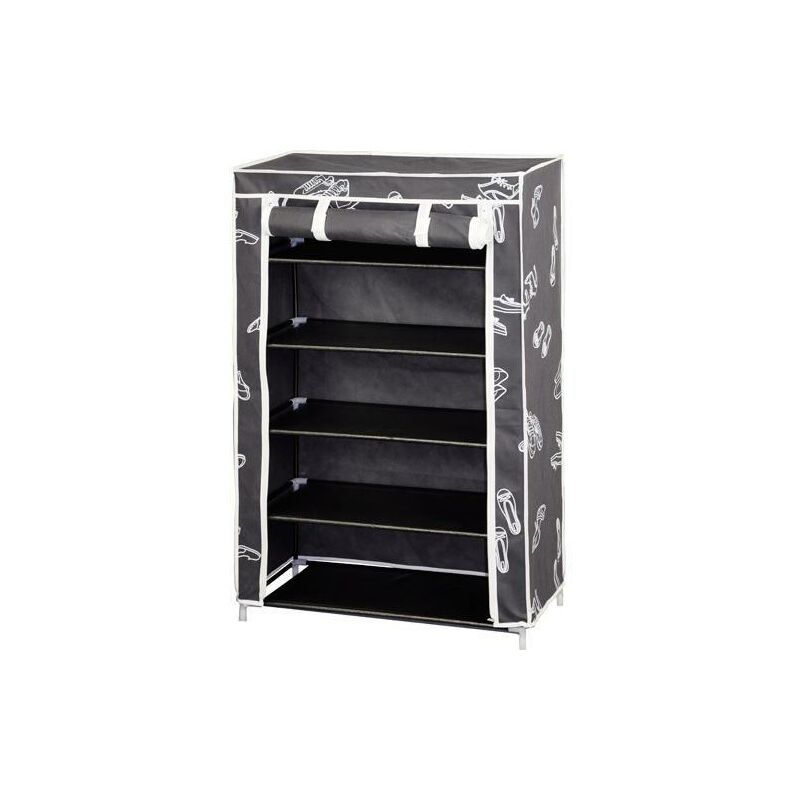 foto del prodotto mobile scarpiera in tnt maurer 61x30x90h cm struttura in acciaio 5 mensole