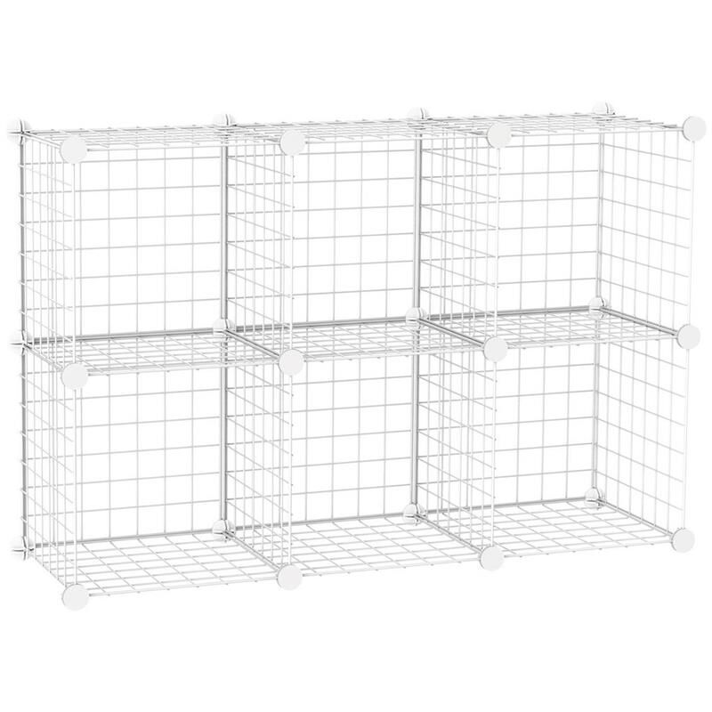 foto del prodotto mobile scarpiera modulare salvaspazio. 6 cubi 30x30x30 cm bianco