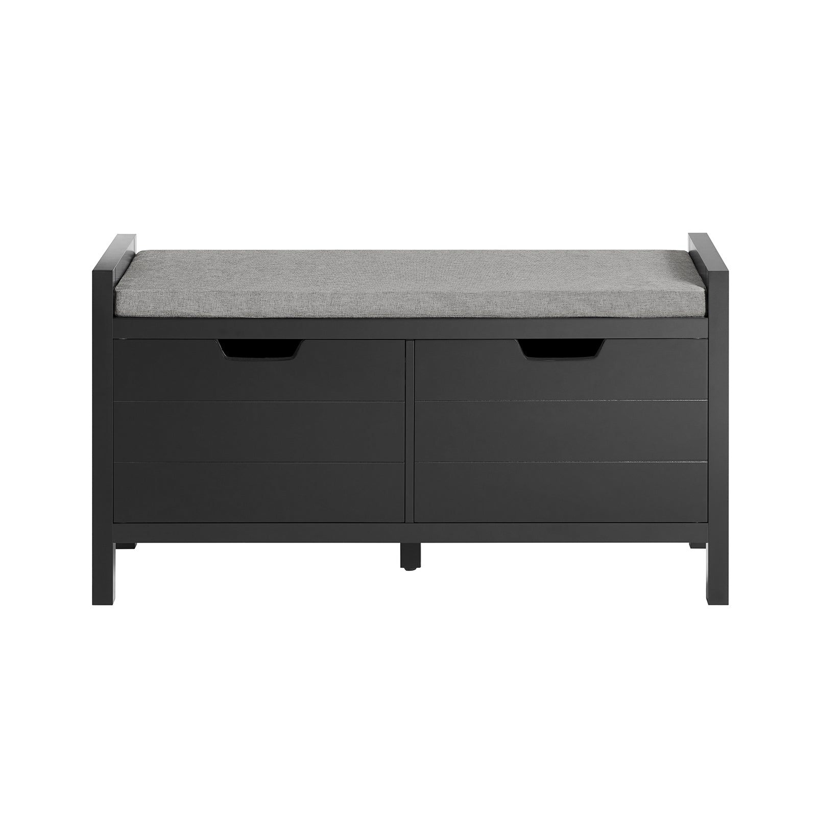 foto del prodotto mobile scarpiera panca ingresso cassapanca contenitore moderna l91 p30 a50 cm nero fsr63 sch