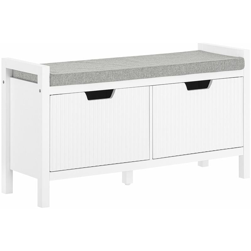 foto del prodotto mobile scarpiera panca ingresso cassapanca contenitore moderna l91p30a50 cm bianco, fsr146 w sobuy