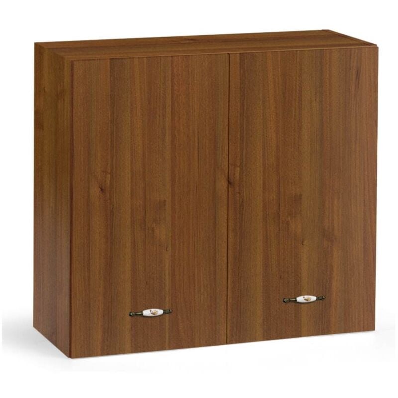 foto del prodotto mobile scolapiatti con 2 ante colore noce antico 80x72h cm