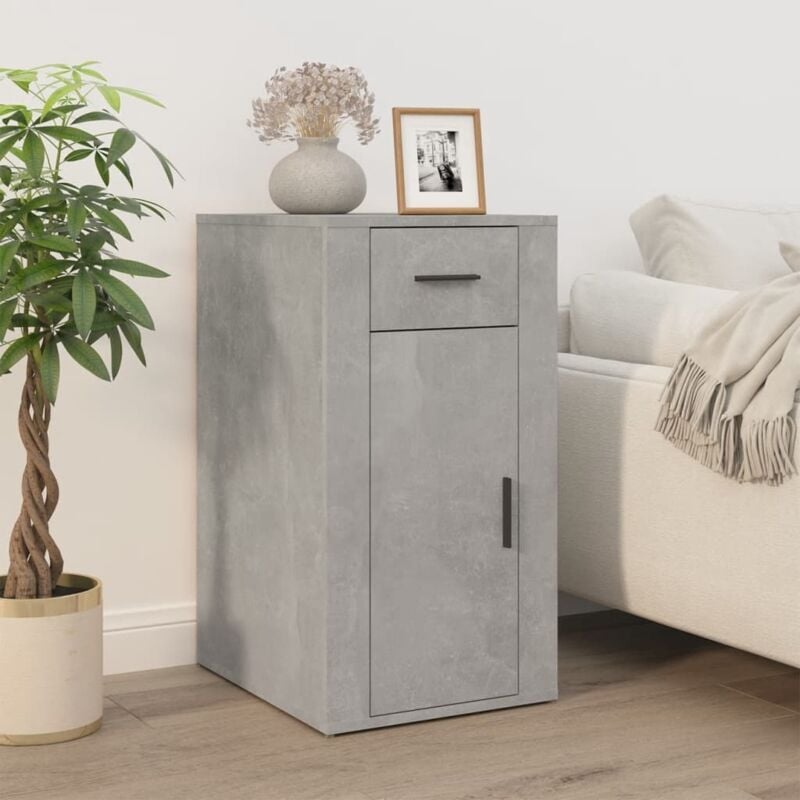foto del prodotto mobile scrivania grigio cemento 40x49x75 cm legno multistrato vidaxl