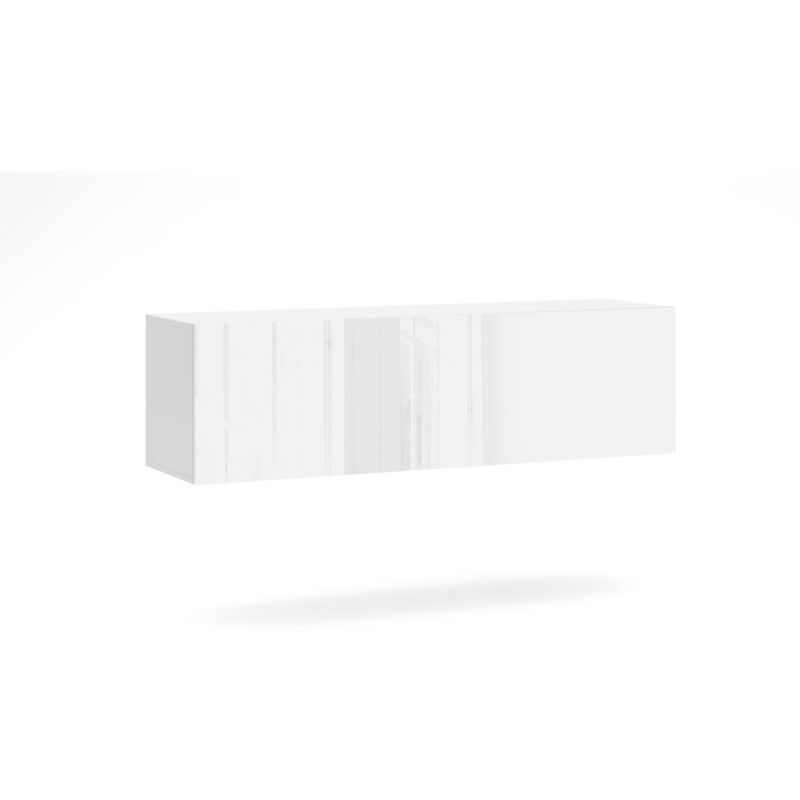 foto del prodotto mobile sospeso da 140 cm collezione never in bianco lucido