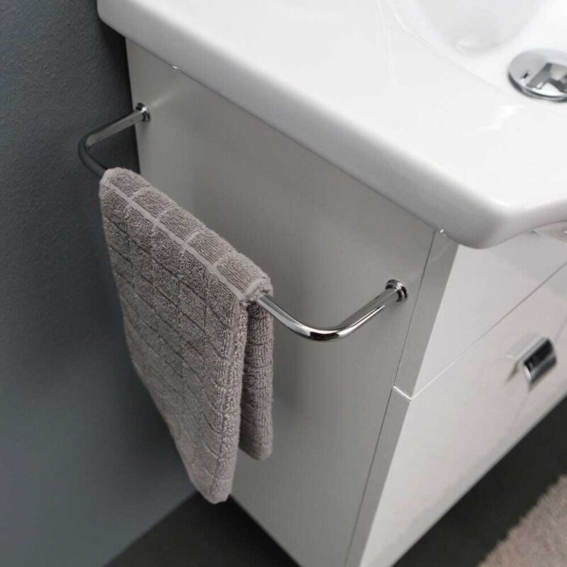 foto del prodotto mobile sospeso da bagno 56 cm con colonna bianca simply