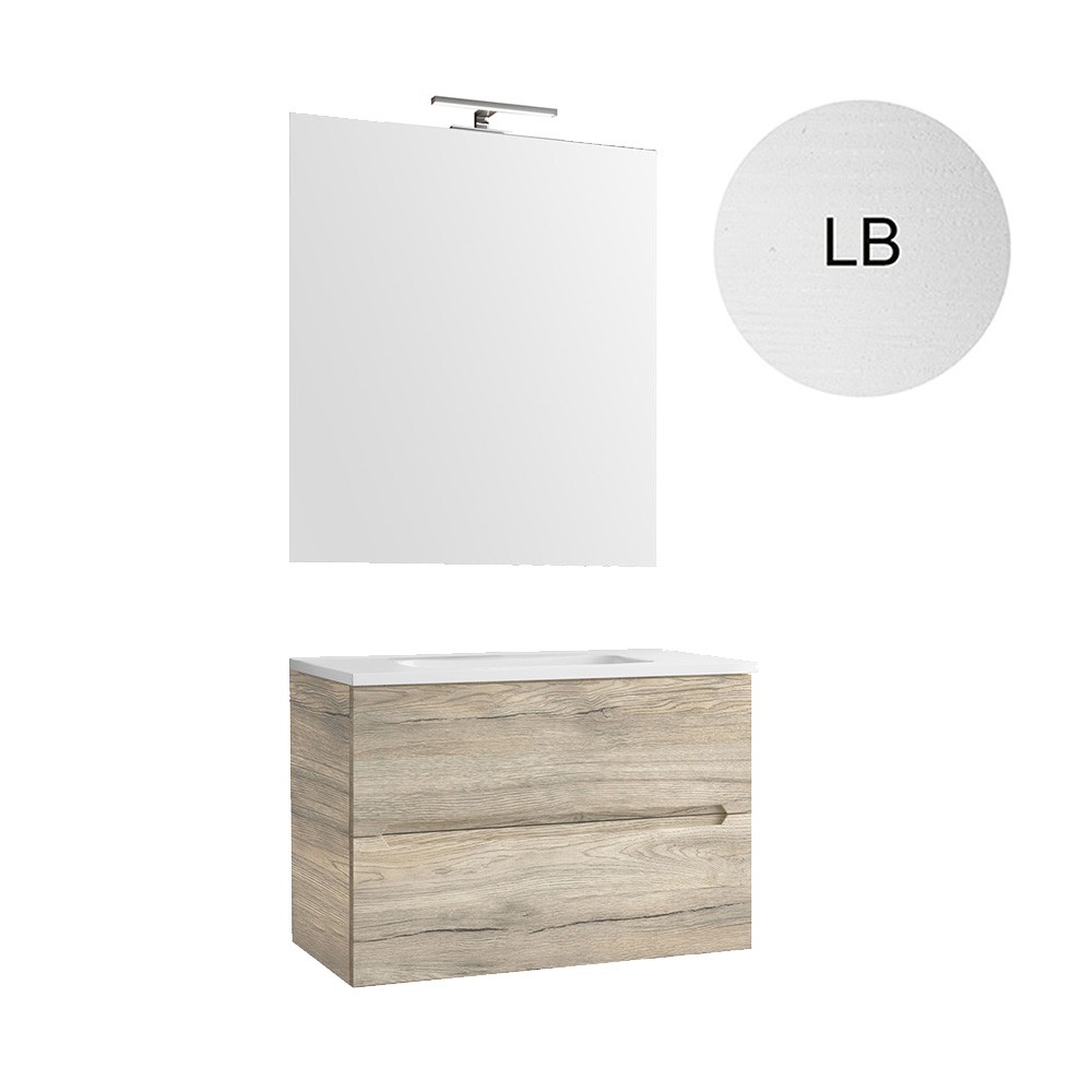 foto del prodotto mobile sospeso larice bianco linea talia da 70 cm