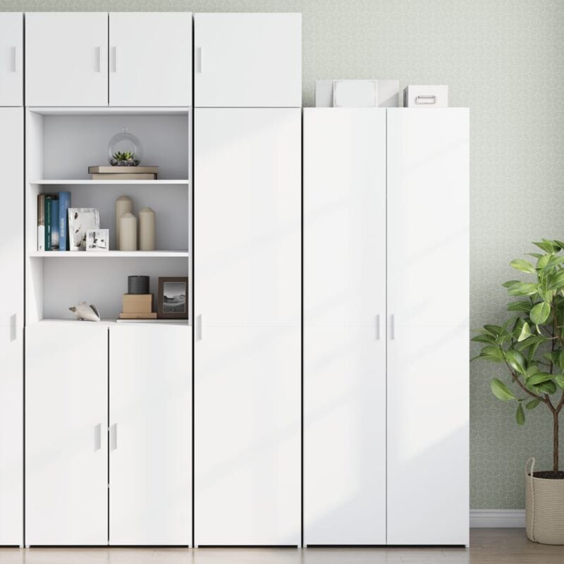 foto del prodotto mobile sottile bianco 45x42,5x225 cm in truciolato vidaxl