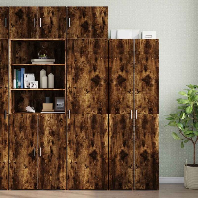 foto del prodotto mobile sottile rovere fumo 50x42,5x225 cm in truciolato vidaxl