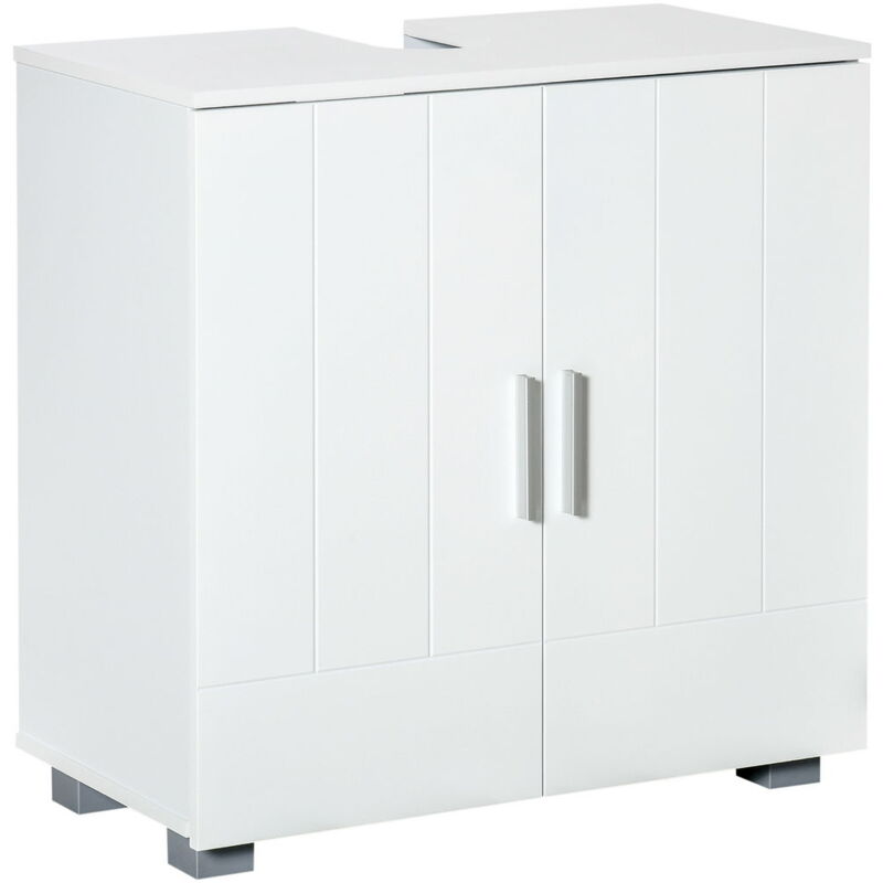 foto del prodotto mobile sotto lavabo a u con 2 ante e ripiano interno 60x30x60cm bianco