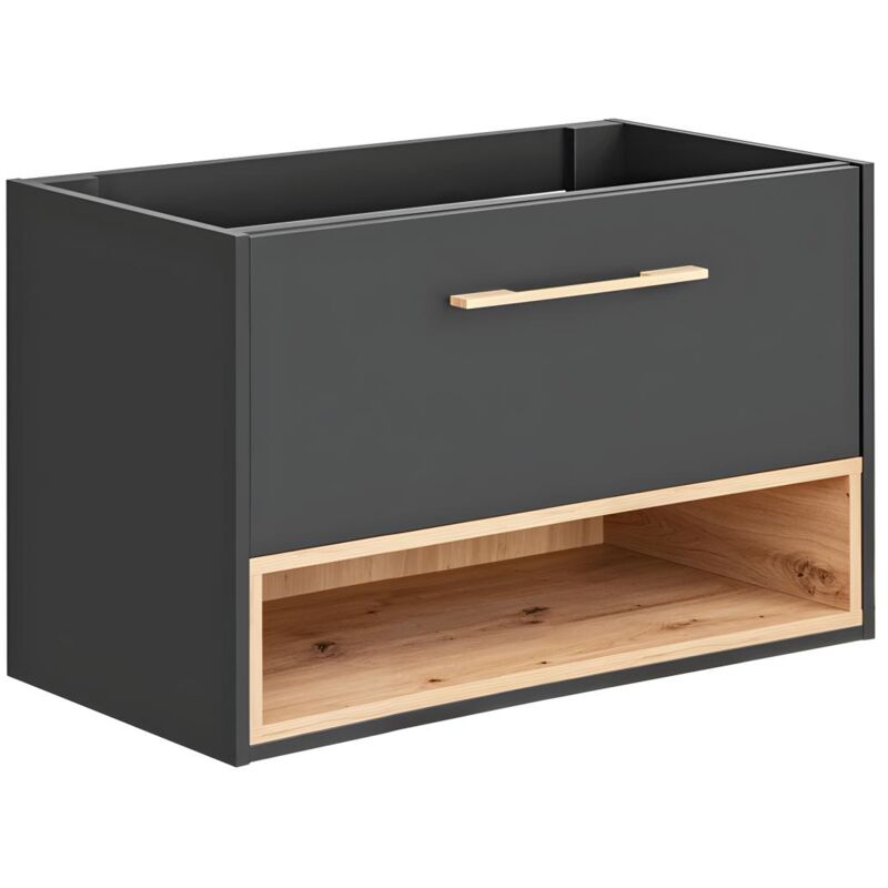 foto del prodotto mobile sotto lavabo sospeso 80 cm antracite yangra