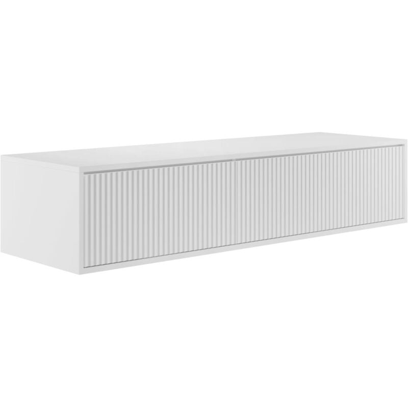 foto del prodotto mobile sotto lavabo sospeso a righe 150 cm bianco arnega