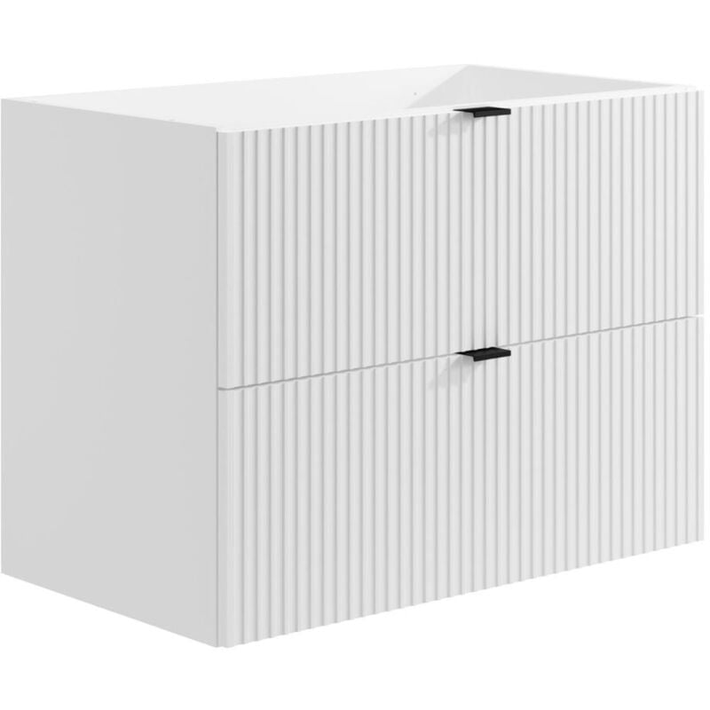 foto del prodotto mobile sotto lavabo sospeso a righe l80 cm bianco zevini
