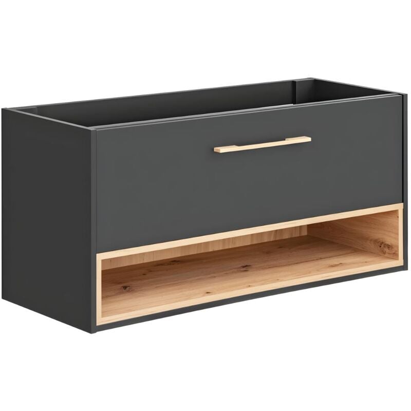 foto del prodotto mobile sotto lavabo sospeso antracite 120 cm yangra