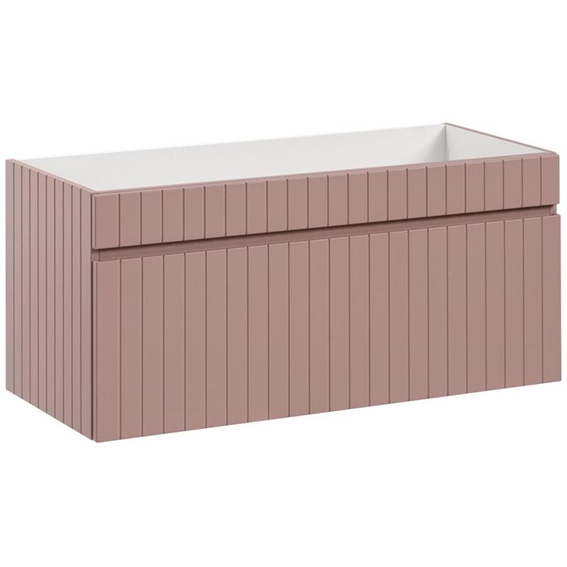 foto del prodotto mobile sotto lavabo sospeso scanalato 100 cm rosa satara