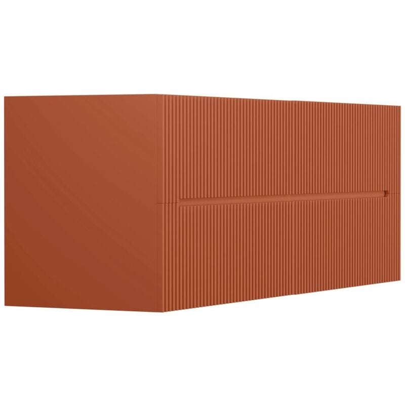 foto del prodotto mobile sotto lavabo sospeso scanalato 150 cm terracotta pavani