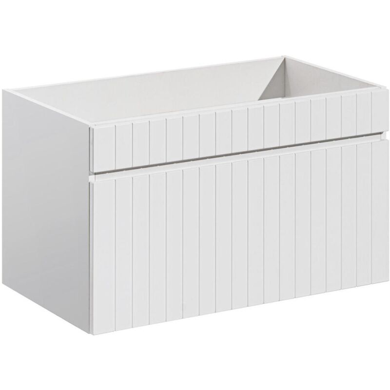 foto del prodotto mobile sotto lavabo sospeso scanalato 80 cm bianco satara
