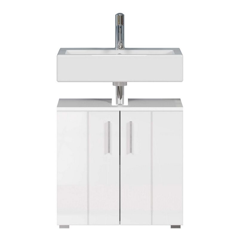 foto del prodotto mobile sotto lavabo wons, truciolare melaminico, bianco, 60x58x34 cm
