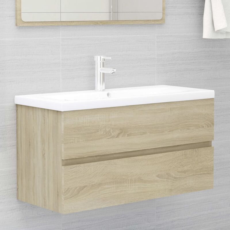 foto del prodotto mobile sottolavabo,armadietto da bagno sotto lavello,credenza sottolavabo rovere sonoma 90x38,5x45 cm in truciolato xzz653306 bonnevie