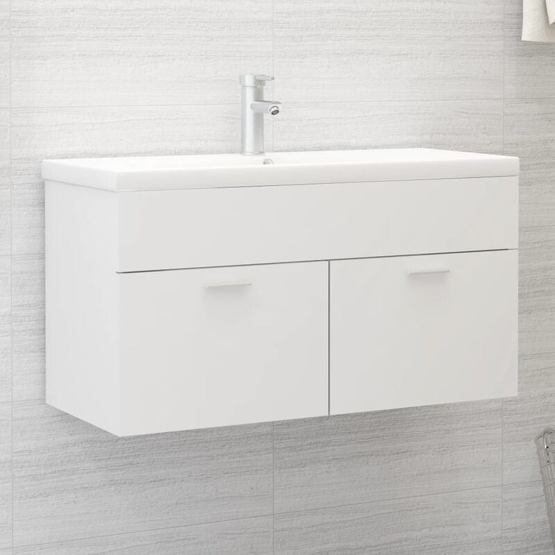 foto del prodotto mobile sottolavabo bianco 90x38,5x46 cm in legno multistrato vidaxl
