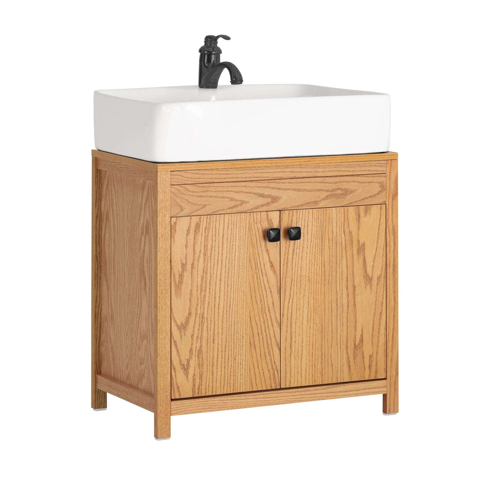 foto del prodotto mobile sottolavabo con 2 ante mobile bagno mobiletto per lavandino senza lavandino 60x35x60cm bzr98 n naturale