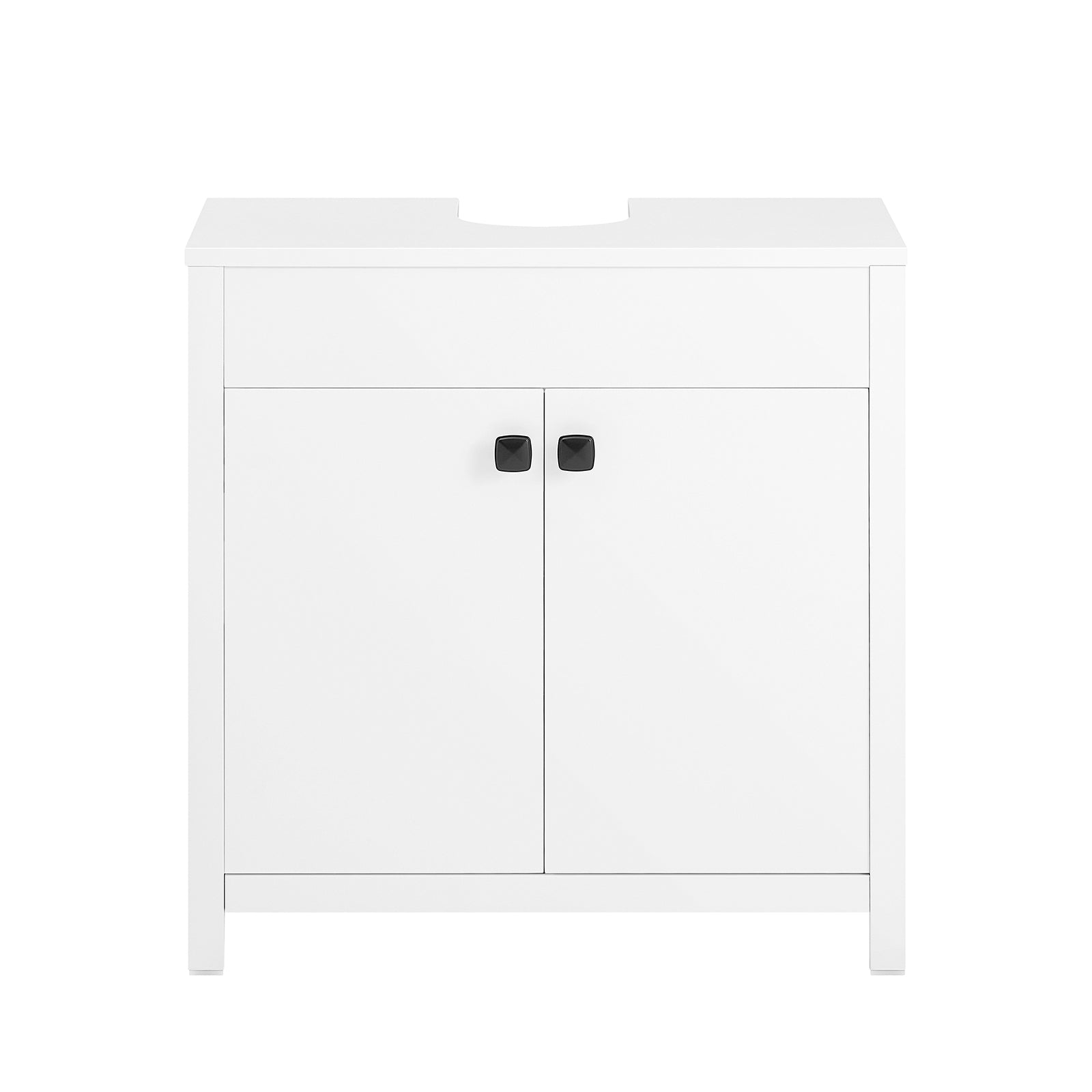 foto del prodotto mobile sottolavabo con 2 ante mobile bagno mobiletto per lavandino senza lavandino 60x35x60cm bzr98 w bianco