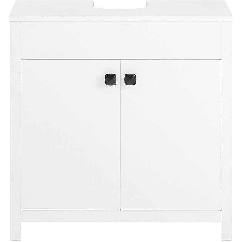 foto del prodotto mobile sottolavabo con 2 ante mobile bagno mobiletto per lavandino senza lavandino 60x35x60cm bzr98 w bianco sobuy