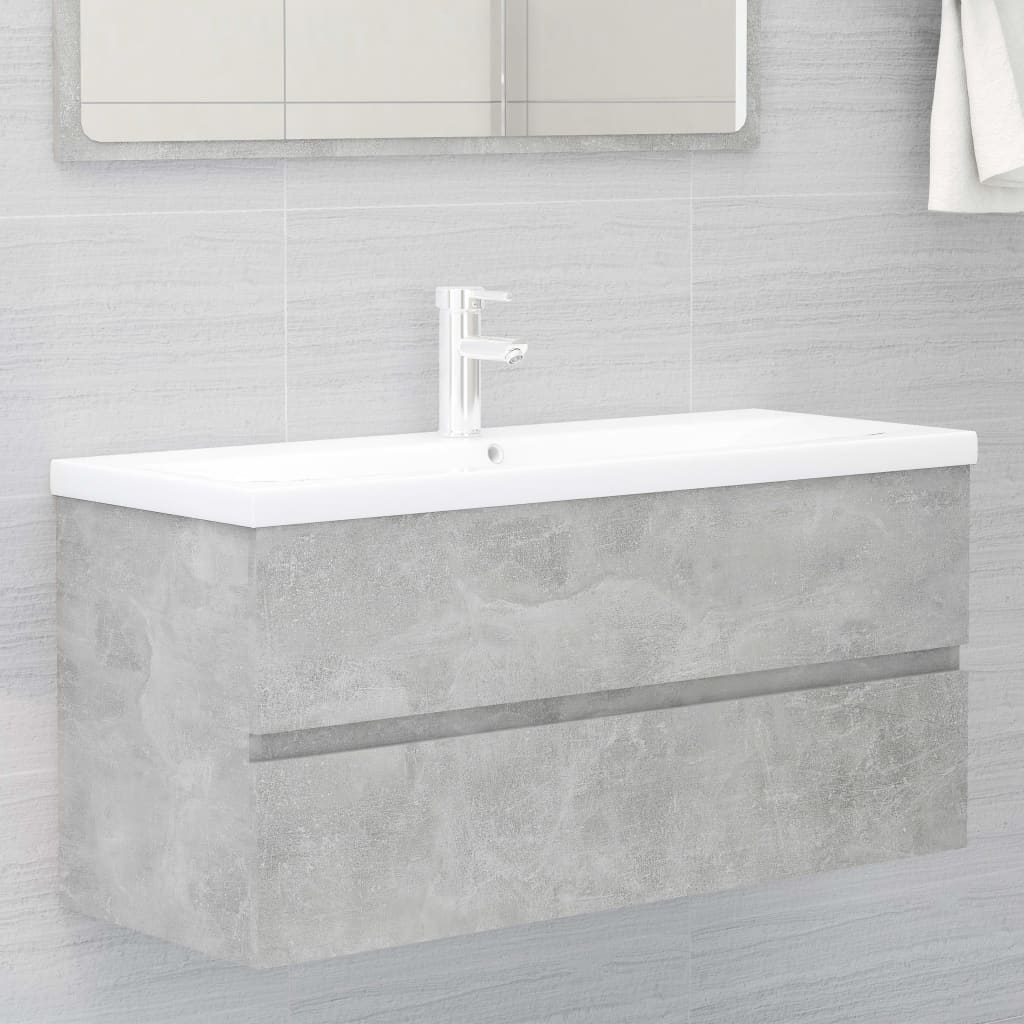foto del prodotto mobile sottolavabo grigio cemento 100x38,5x45 cm in truciolato cod mxl 20971