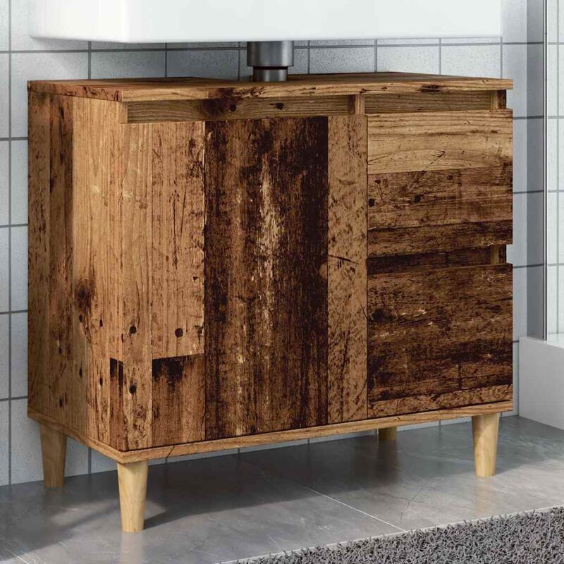 foto del prodotto mobile sottolavabo legno antico 65x33x60 cm in truciolato vidaxl