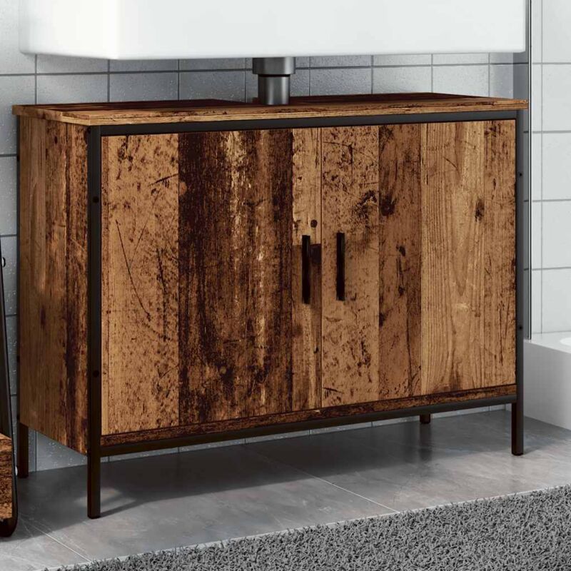 foto del prodotto mobile sottolavabo legno antico 80x30x60 cm legno multistrato vidaxl