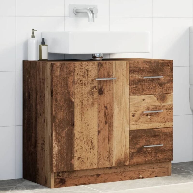 foto del prodotto mobile sottolavabo legno vecchio 63x30x54 cm in truciolato vidaxl