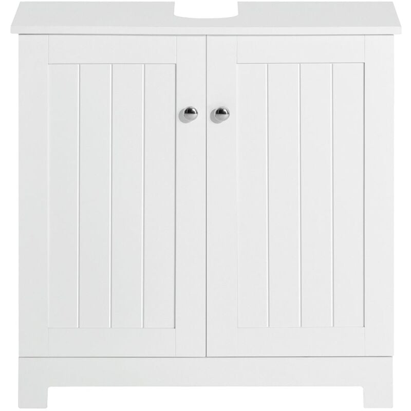 foto del prodotto mobile sottolavabo per bagno con 2 ante mobili bagno l60p30a60 cm bianco bzr18 w sobuy