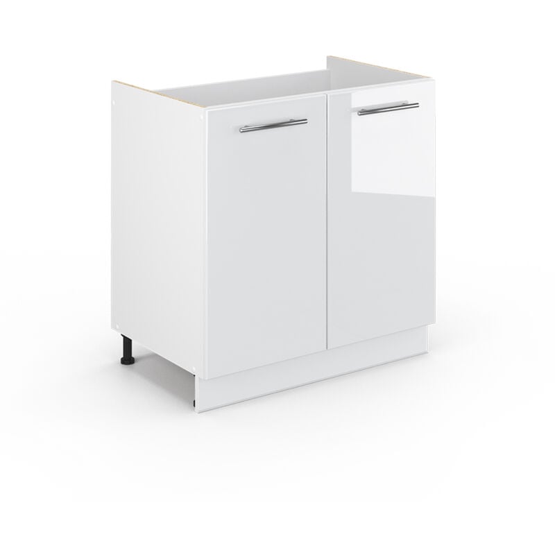 foto del prodotto mobile sottolavabo per bagno fame line, bianco lucido, 80 x 81.6 cm senza piano di lavoro vicco