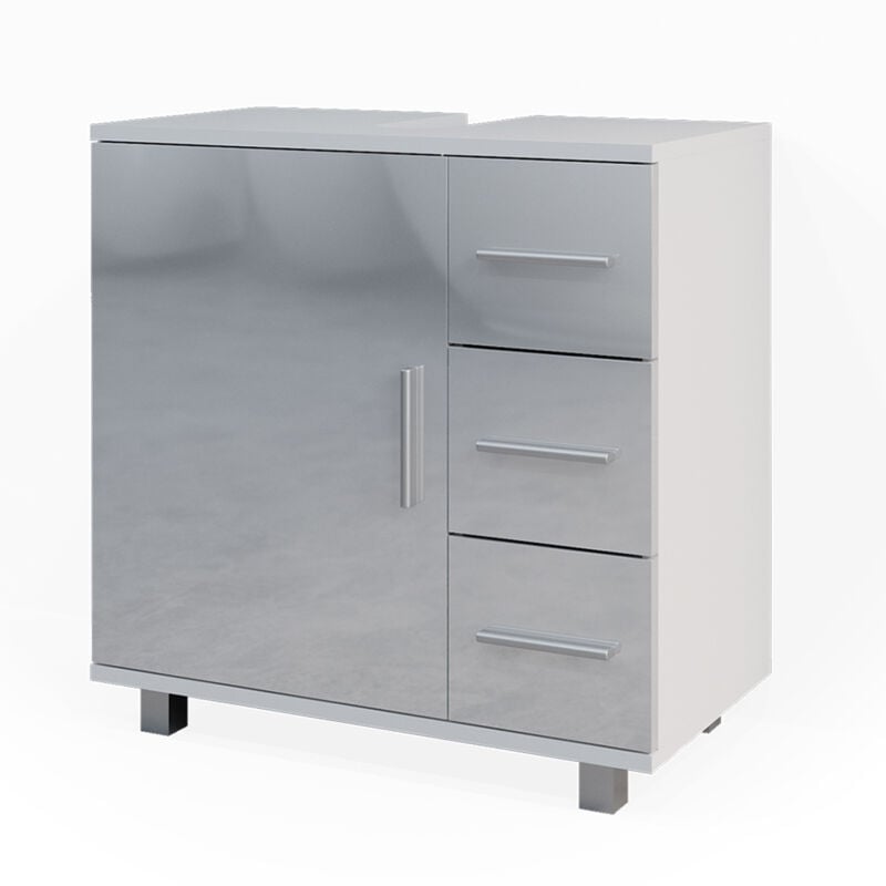 foto del prodotto mobile sottolavabo per bagno ilias, bianco lucido, 60 x 60.8 cm vicco