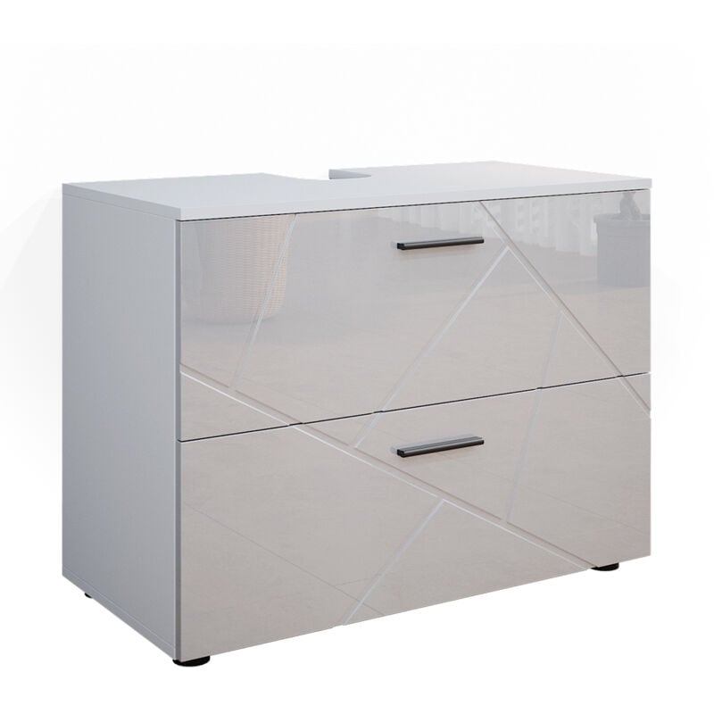 foto del prodotto mobile sottolavabo per bagno irma, bianco lucido, 80 x 58.6 cm vicco