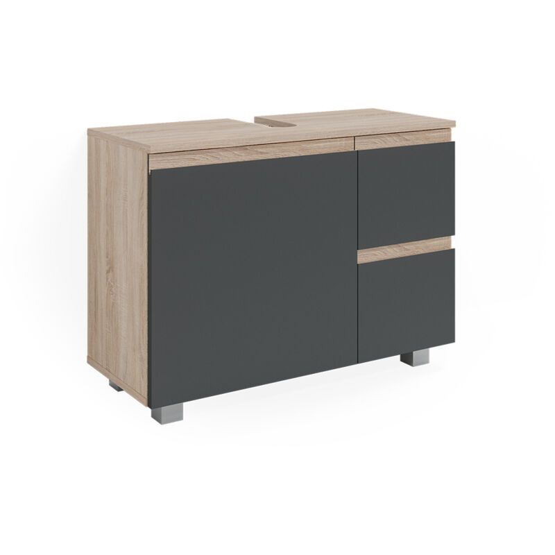 foto del prodotto mobile sottolavabo per bagno j shape, antracite, 80 x 60.8 cm vicco