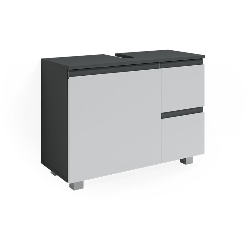foto del prodotto mobile sottolavabo per bagno j shape, antracite bianco, 80 x 60.8 cm vicco