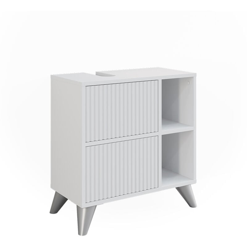 foto del prodotto mobile sottolavabo per bagno leano, bianco, 60 x 62 cm con 2 cassetti vicco