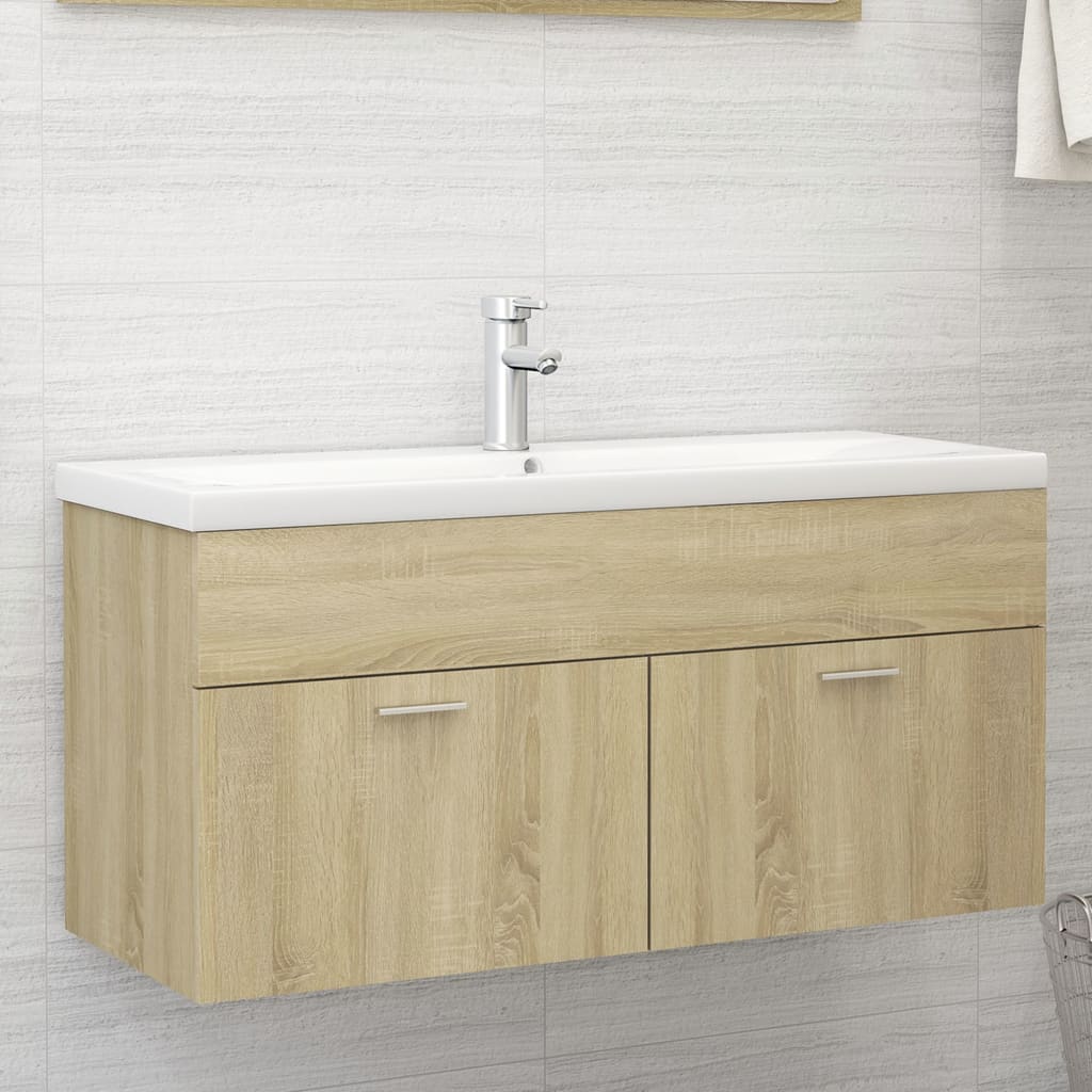 foto del prodotto mobile sottolavabo rovere sonoma 100x38,5x46 cm in truciolato cod mxl 19813