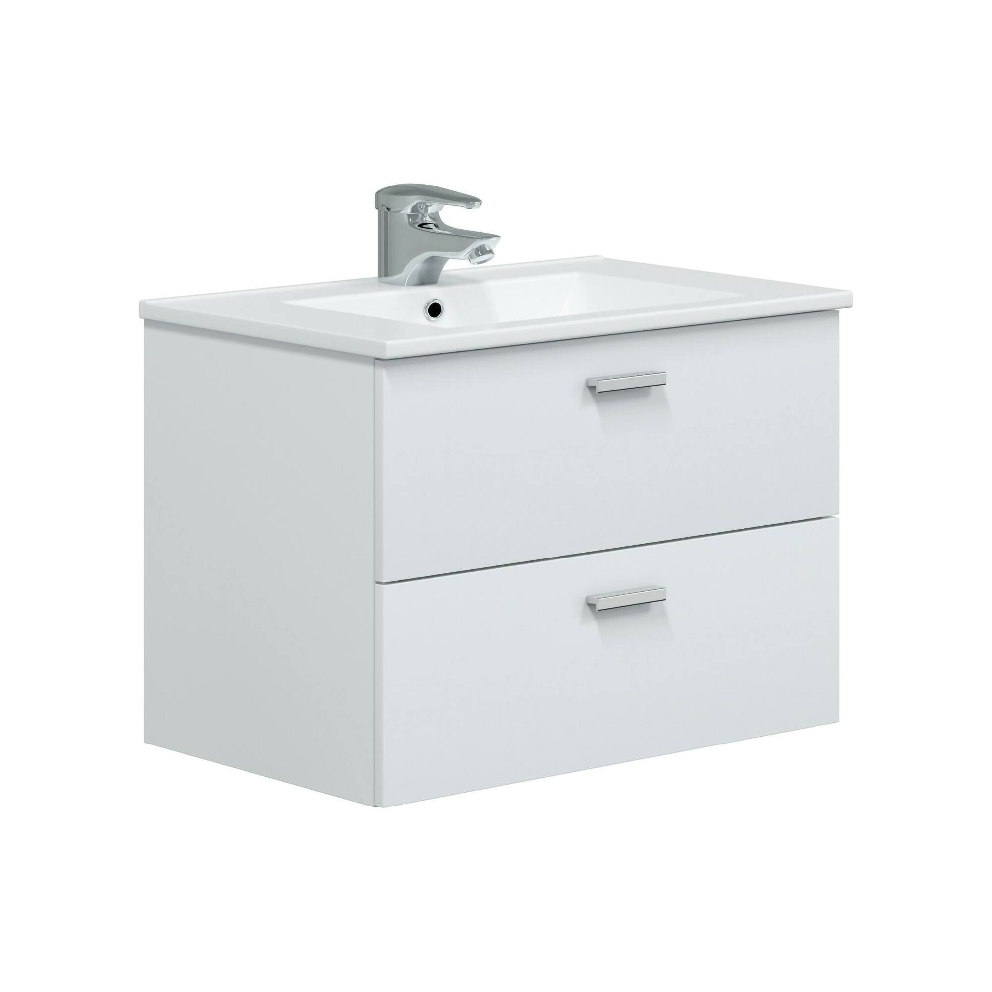 foto del prodotto mobile sottolavabo tico, mobiletto da bagno, contenitore porta lavabo, armadio per lavandino, 70x45 h50 cm, bianco lucido