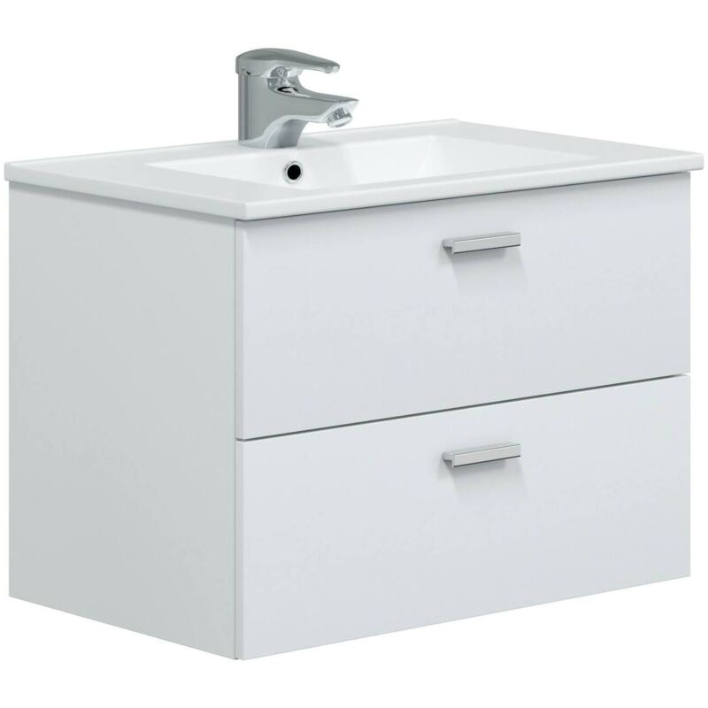 foto del prodotto mobile sottolavabo tico, mobiletto da bagno, contenitore porta lavabo, armadio per lavandino, 70x45 h50 cm, bianco lucido - dmora