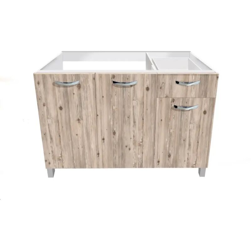 foto del prodotto mobile sottolavello 3 ante e cassetto 'soft', 120 cm