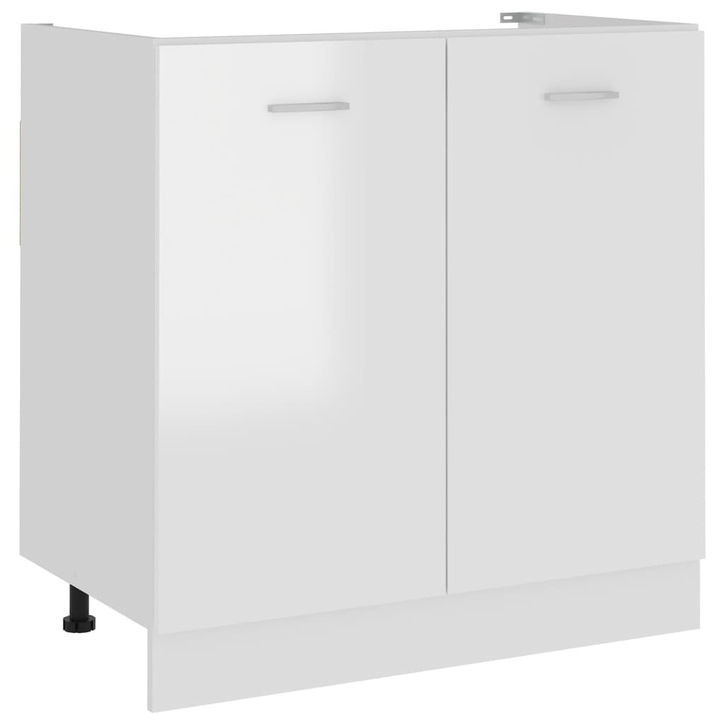 foto del prodotto mobile sottolavello bianco lucido 80x46x81,5 legno multistratocod mxl 96994