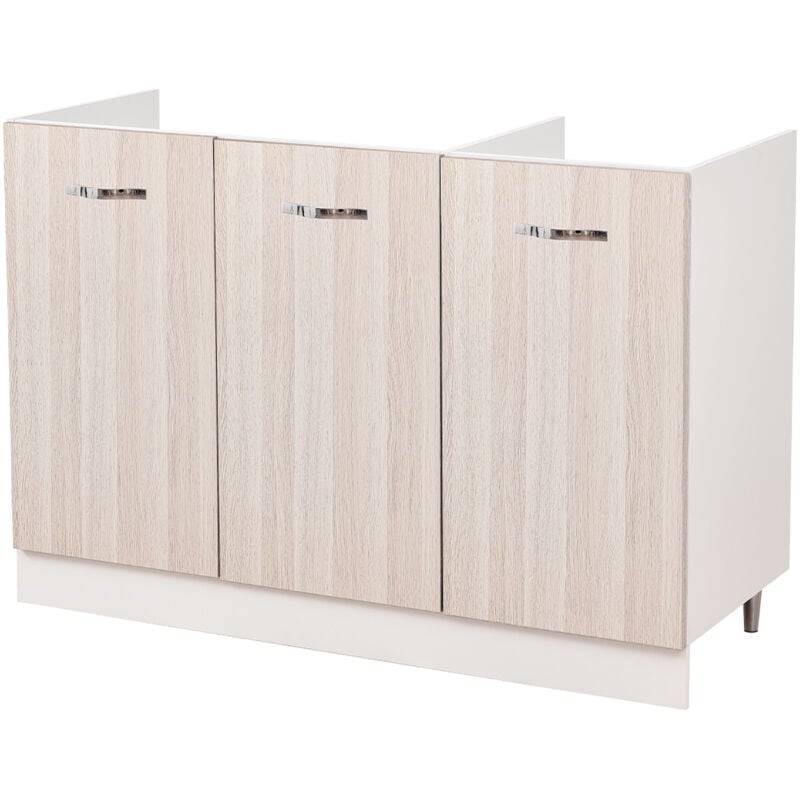 foto del prodotto mobile sottolavello cucina componibile mobiletto in legno colore olmo con 3 ante
